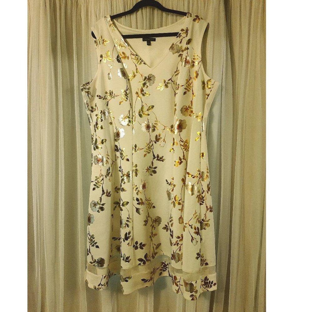 Lane Bryant White Fit and Flare Dress (size 22/24)